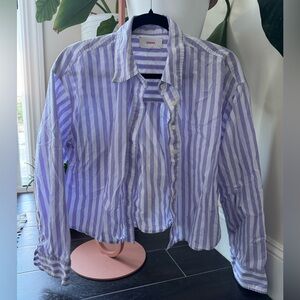 Xirena Morgan Purple Stripe Shirt, XS